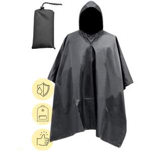 Afbeelding van Regenponcho / Fietsponcho Herbruikbaar voor Volwassenen ( Dames en Heren ) - 200x110cm - 100% Ripstop