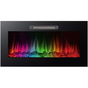Afbeelding van Elektrische Verwarming Sfeerhaard Elektrisch RGB Kleuren - Open Haard met Afstandbediening - 950 tot 2000W -