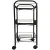 Afbeelding van Keukentrolley op wieltjes - Trolley Serveerwagen - Keukentrolley - 3 lagen - Zwart - 44x26x64 cm - 0706 0b75