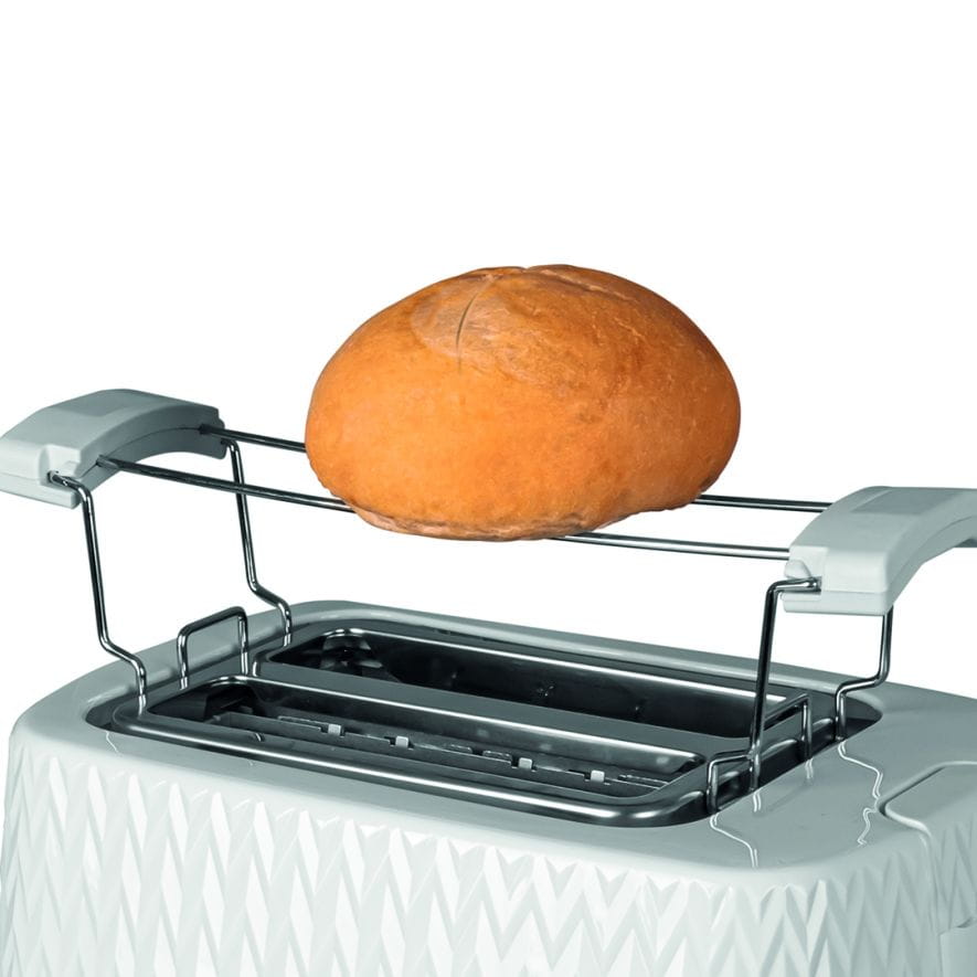 Afbeelding van Toaster Broodrooster Retro - Wit - Vintage Geroosterd brood Toaster - met Cool Wall, Ontdooi en Opwarmfunctie