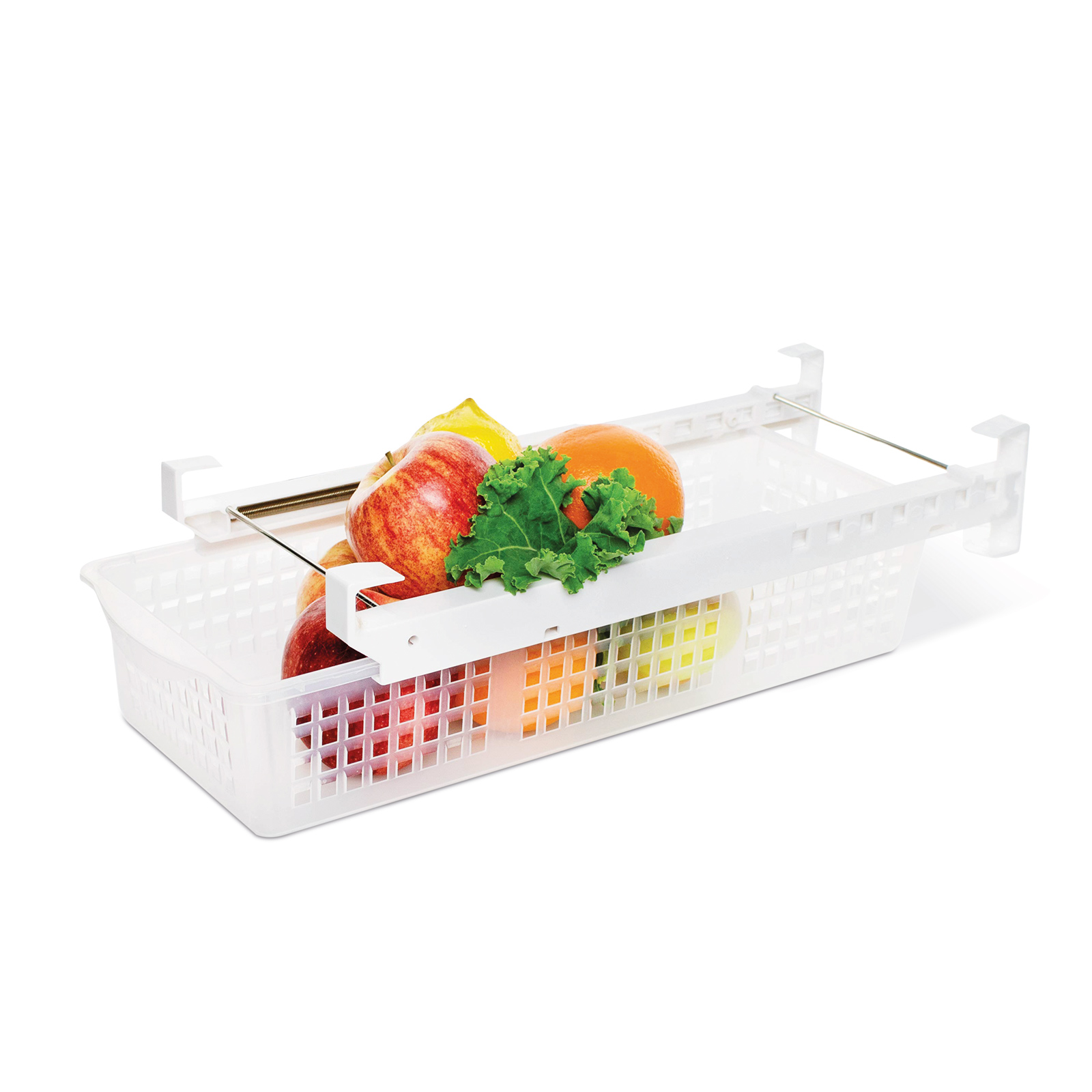 Afbeelding van Bewello - Fruitmand Koelkast Organizer Hangend - 41 x 16 x 9,5 cm - Lade Uittrekbaar- Koelkastopbergdoos -
