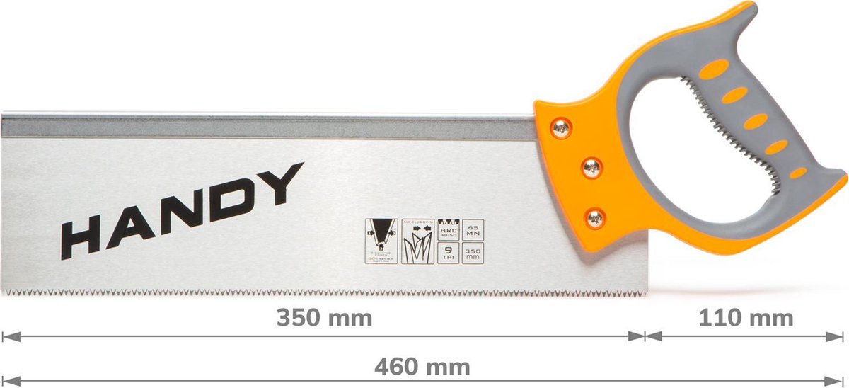 Afbeelding van Handy - Verstekbak met Zaag 460MM - Verstekzaag Handmatig - Grote Verstekbak met Zaag voor hout tot 100MM dik