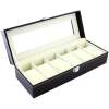 Afbeelding van Luxe Horloge Doos – Opbergdoos – 6 Vakken Horlogedoos - Sieradendoos – Kist - Verwijderbare Kussens –