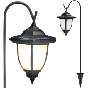 Afbeelding van Garden of Eden - Landelijke Tuinlantaarn LED Solar op Prikspot - Tuinverlichting / Sfeerverlichting - Zwart -