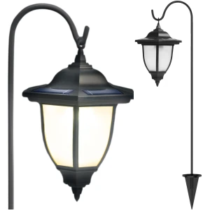 Afbeelding van Garden of Eden - Landelijke Tuinlantaarn LED Solar op Prikspot - Tuinverlichting / Sfeerverlichting - Zwart -