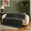 Afbeelding van Zachte OEKO-TEX Fleece Bedsprei 200×220 cm – Donkergrijs – Luxe Microvezel Plaid met Reliëf
