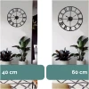 Afbeelding van HSXL - 60cm Grote Stille Wandklok Landelijk en Industrieel uit Zwart Metaal - Groot - 60 cm - Metalen