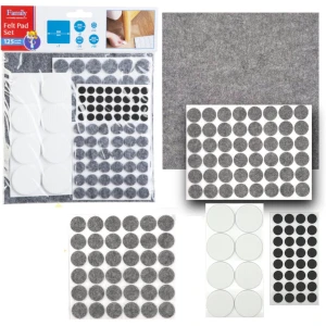 Afbeelding van 125x Premium Viltjes Stoelpoten - Zwart / Wit / Grijs - Zelfklevend Anti Kras Meubelvilt voor Meubels - 125