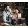 Afbeelding van Toaster Broodrooster Retro - Zwart - Vintage Geroosterd brood Toaster - met Cool Wall, Ontdooi en