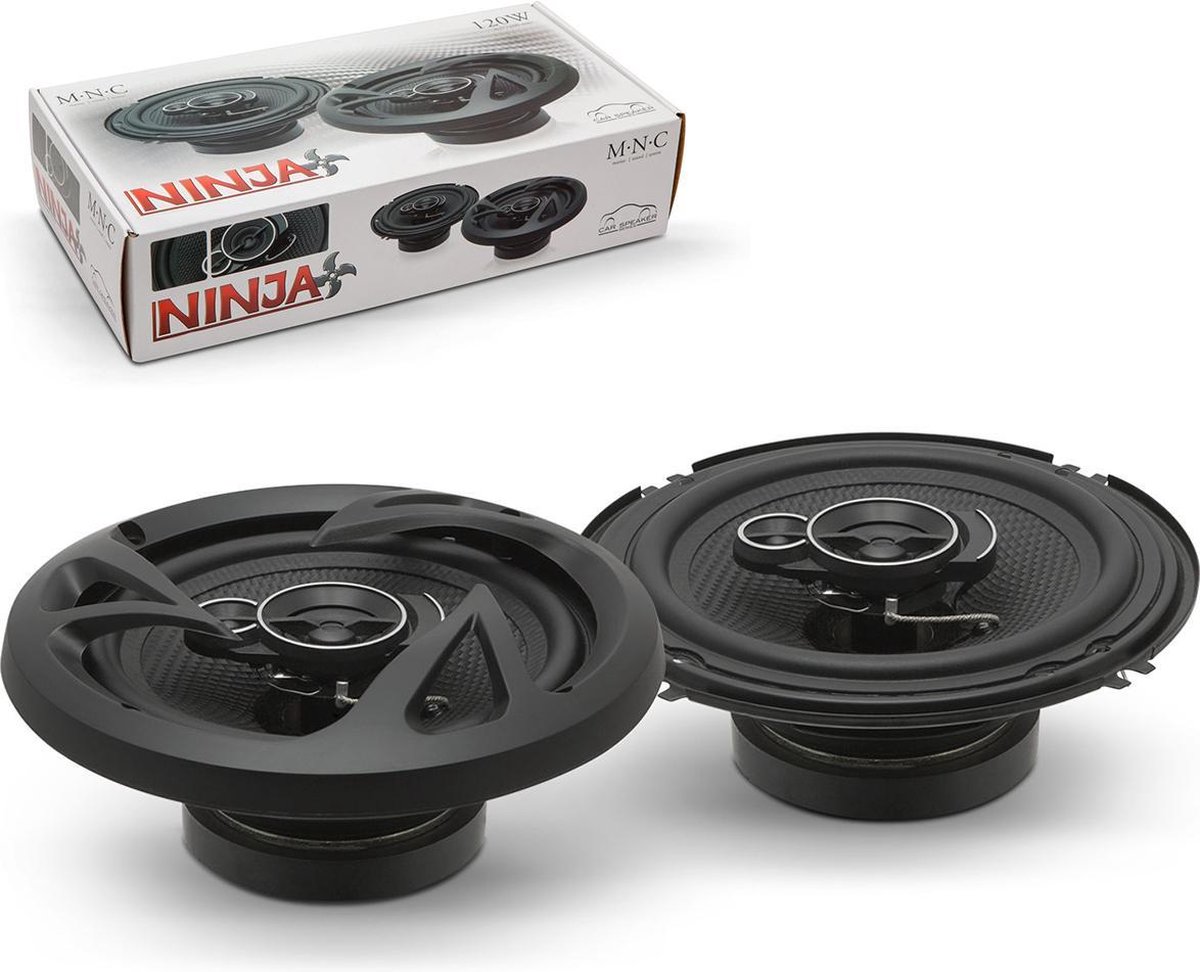 Afbeelding van MNC - Auto Speakers / Luidsprekers - NINJA - Universeel toepasbaar 160 - 170 mm - 16CM - Lage inbouwdiepte -