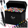 Afbeelding van Alcohol Markers - 80 Markeerstiften - incl. Opbergtas - Twinmarkers - Stiften voor volwassenen & kinderen