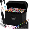 Afbeelding van Alcohol Markers - 80 Markeerstiften - incl. Opbergtas - Twinmarkers - Stiften voor volwassenen & kinderen