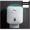Afbeelding van Bewello® - WC Rolhouder - Toiletrolhouder - Zelfklevend WC Kastje - Wit met Grijs - 205 x 125 x 220 mm -