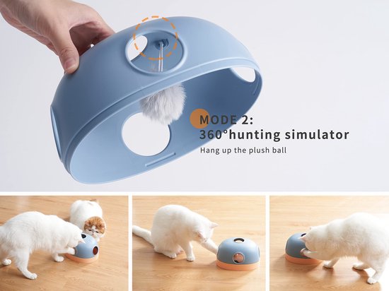 Afbeelding van 3-in-1 Interactief Kattenspeelgoed - Food Maze - Voederpuzzel - Blauw / Roze - 1213 b0a1 4b61 9b97