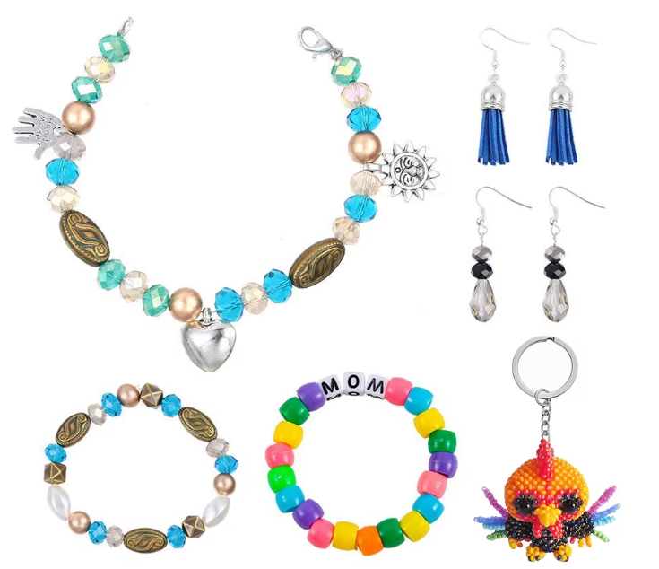 Afbeelding van N'JOY LIFE - DIY Sieraden Maken Set – 4655-delig Knutselpakket voor Meisjes – In 3 laags opbergbox