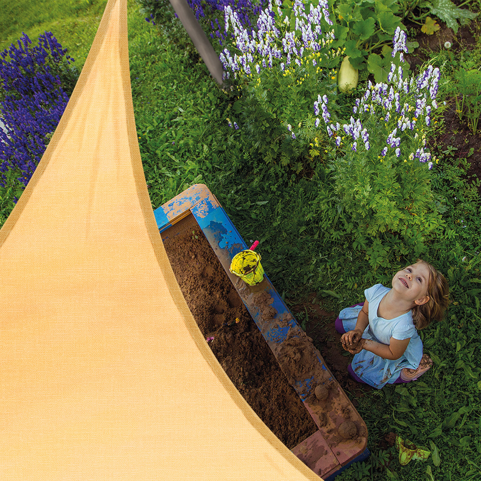 Afbeelding van Garden of Eden - Schaduwdoek Driehoek - 3x3x3m - Stevig Doek 160g/m² - Beige - UV bestendig - Zonnescherm