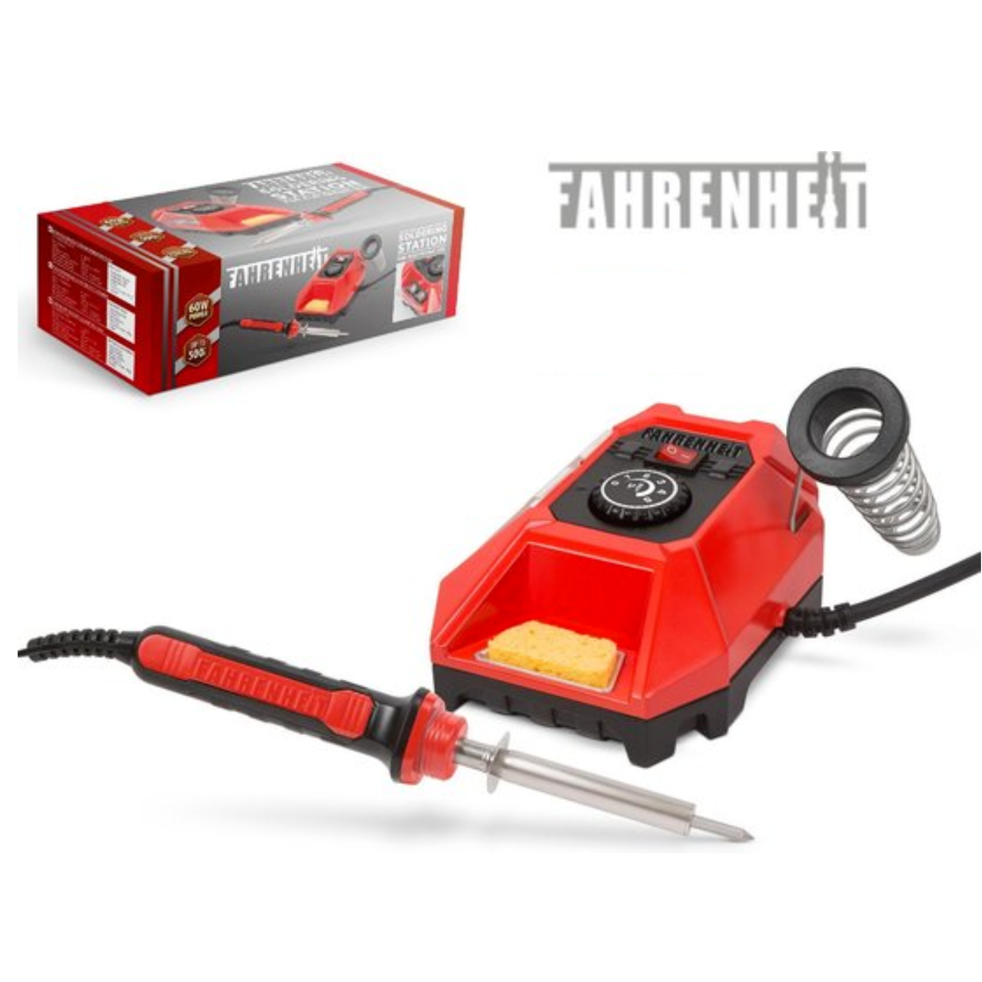 Afbeelding van Complete Soldeerset - Soldeerbout met Soldeerstation inclusief Tin & Spons - Instelbare Temperatuur -