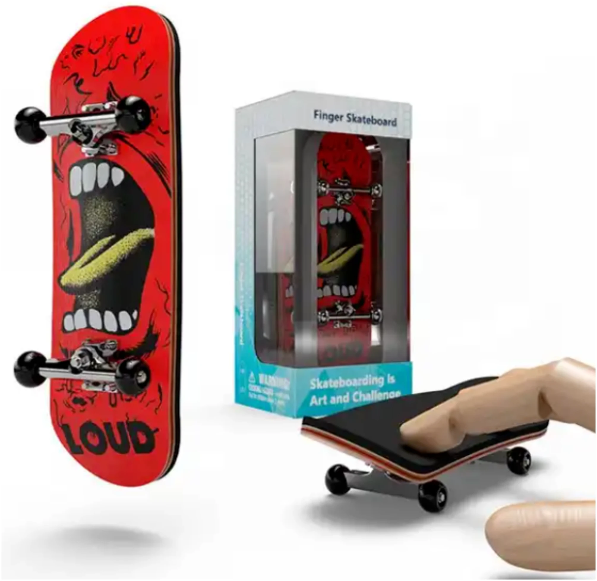 Afbeelding van Fingerboard PRO met Griptape - ''LOUD'' - Vinger Skateboard - Vingerboard - Mini