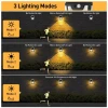 Afbeelding van Landelijke Hangende Tuin Lantaarn met LED Bol lamp Solar - Windlicht op Zonne-Energie - Wandlamp voor Buiten