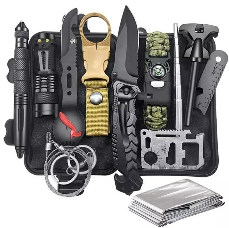 Afbeelding van 18 delige Survival Kit - Outdoor Noodpakket - Camping Set - Overleving Kit - Inclusief Opbergcase - 154a 64e9