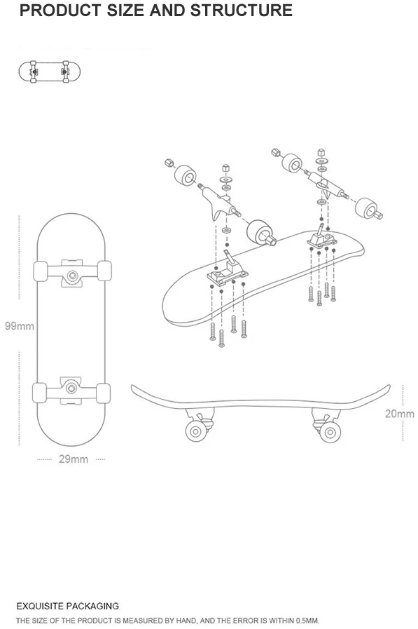 Afbeelding van Fingerboard PRO met Griptape - ''LOUD'' - Vinger Skateboard - Vingerboard - Mini
