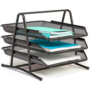 Afbeelding van Metalen Brievenbak - Documentenrek - Postsorteerder - Brievenhouder Postbakje - Bureau Organizer en