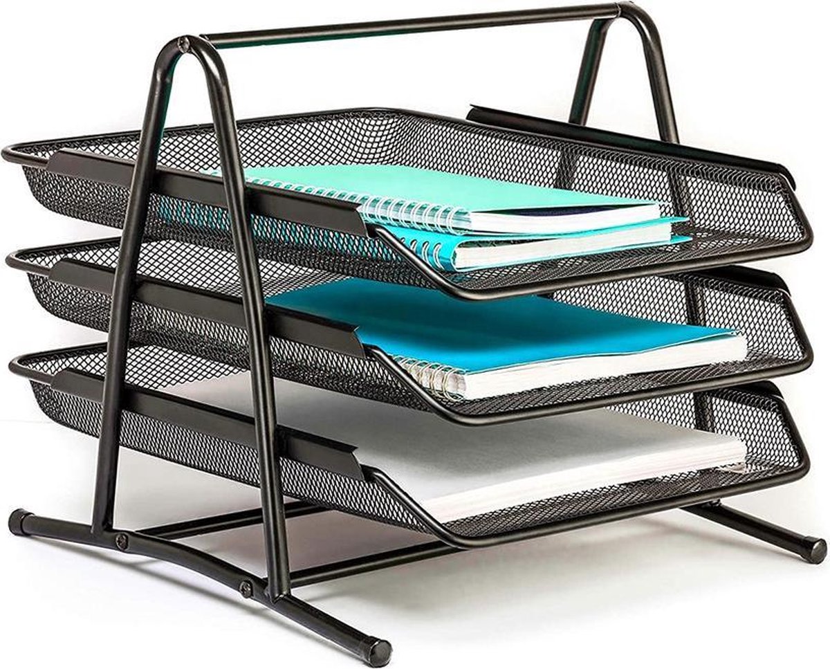 Afbeelding van Metalen Brievenbak - Documentenrek - Postsorteerder - Brievenhouder Postbakje - Bureau Organizer en