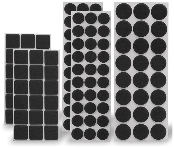 Afbeelding van 120x Premium Viltjes Stoelpoten - Zwart - Zelfklevend Anti Kras Meubelvilt voor Meubels - 120 stuks - Rond en