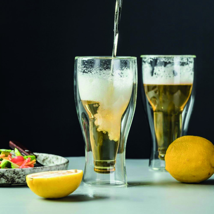 Afbeelding van Vog&Arths - Dubbelwandig Bierglas - 350ML - Langer koud biertje! - Cadeau voor Mannen - 1812 3761 4bc5