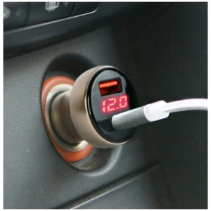 Afbeelding van Autolader 12v en 24 v - USB A & USB C - Auto oplader USB - USB C autolader 2 poorten - Auto lader -