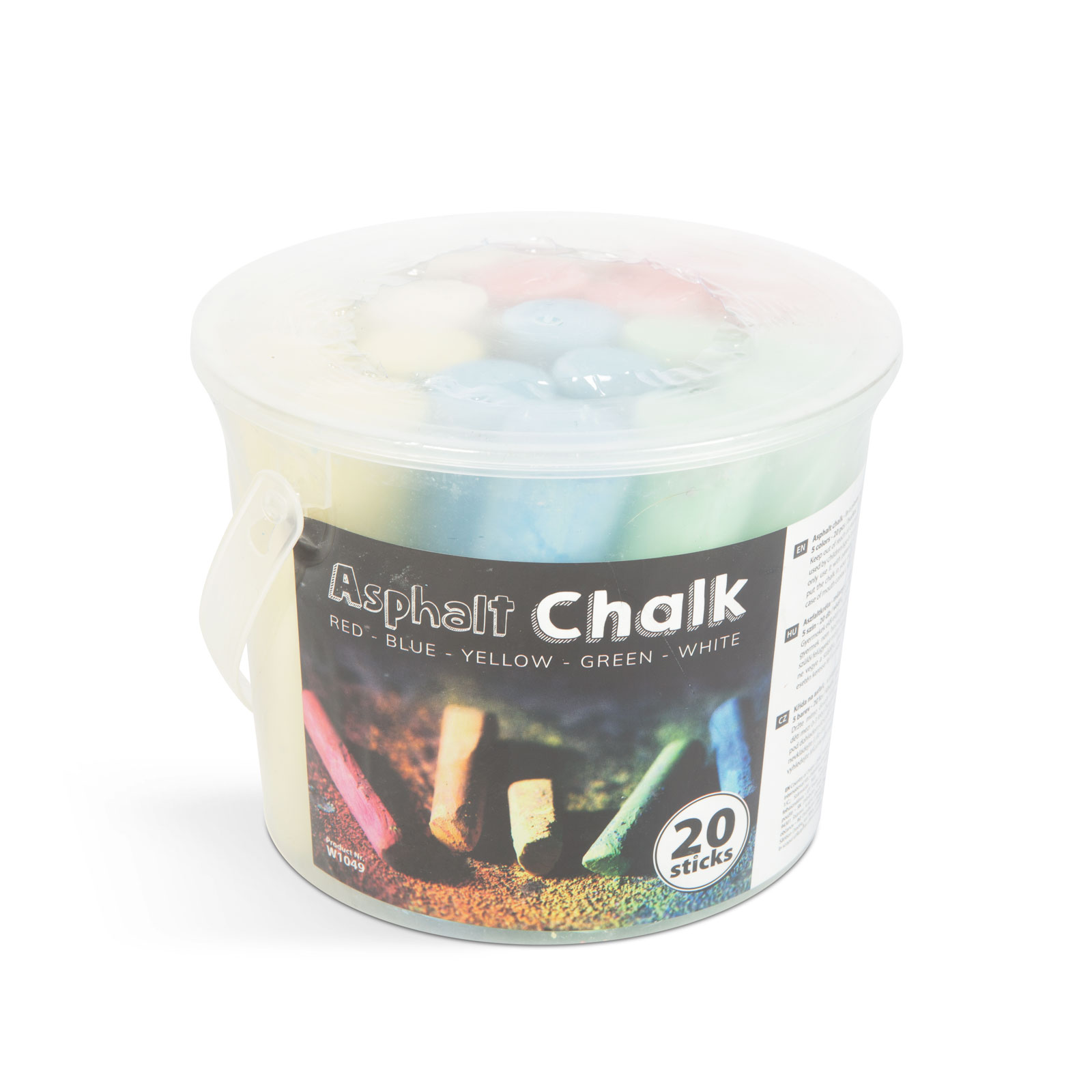 Afbeelding van Stoepkrijt voor Buiten in Opbergemmer - 20 stuks - Gekleurd - 1845 3643 44ac a982 83fae0c3dfbd