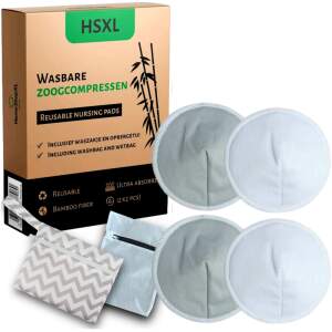 Afbeelding van 4x Wasbare Zoogcompressen - 4 stuks - Cup B t/m G - Wasbaar - 18dd b546 4eec 927d 12ef7ab1c614