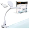 Afbeelding van Handy - Bureau Loeplamp met Tafelklem - Vergrootglas met verlichting - 12 Dioptrie (5x Zoom) Op Netstroom -