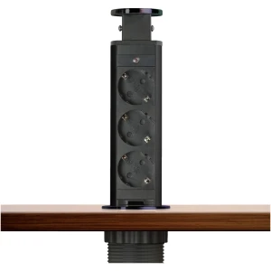 Afbeelding van DELIGHT - Inbouw Pop-Up Tafelblad Stekkerdoos met 3 Stopcontacten - Zwart - 1b1c c110 44be 8ac0 b5bebab62614