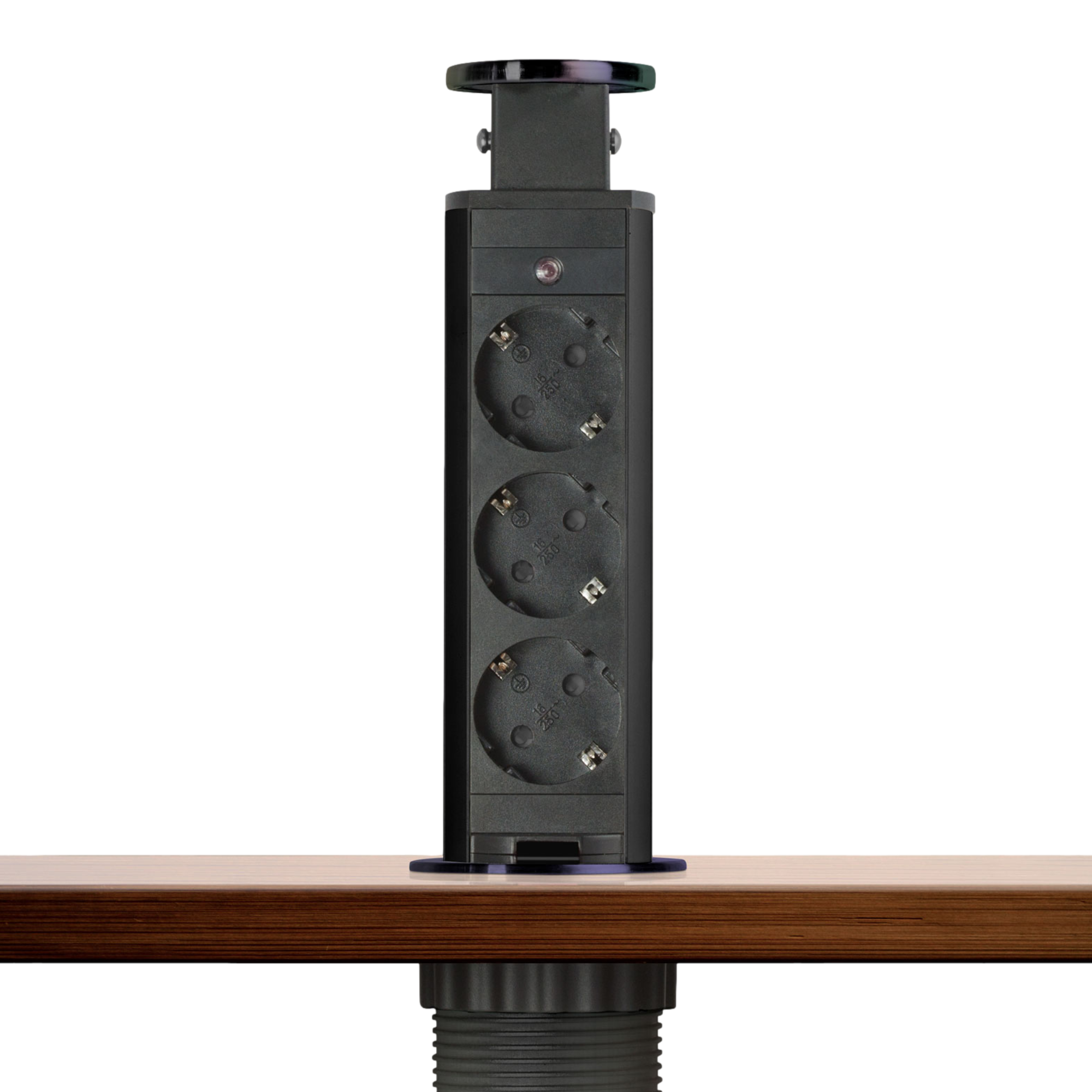 Afbeelding van DELIGHT - Inbouw Pop-Up Tafelblad Stekkerdoos met 3 Stopcontacten - Zwart - 1b1c c110 44be 8ac0 b5bebab62614