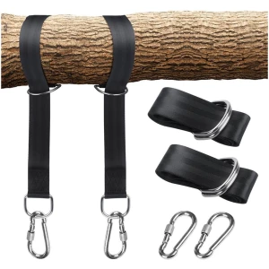 Afbeelding van HSXL Hangmat Ophangsysteem - 2x Nylonband - 2x Karabijnhaak - max. 150kg - Ook geschikt voor Schommel,