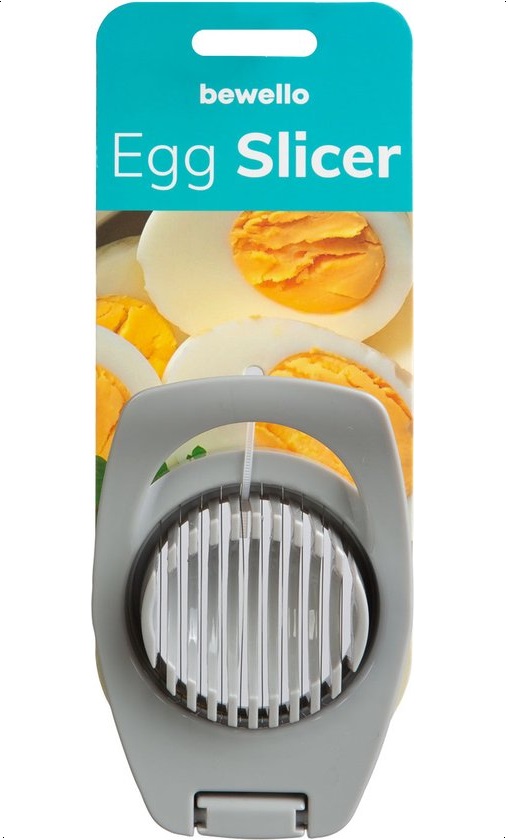 Afbeelding van Bewello - Ei Snijder / Eiersnijder - Vaatwasserbestendig - RVS Draad & BPA vrij - Grijs - Eisnijder