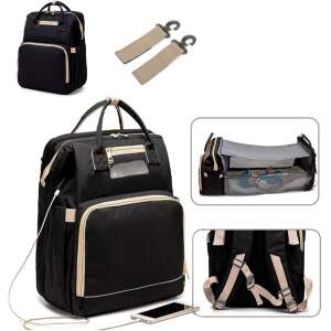 Afbeelding van Luiertas Rugzak - Luiertassen met Babybed - Grote Luiertas met Wieg - Luiertas Verzorgingstas met Babybedje -