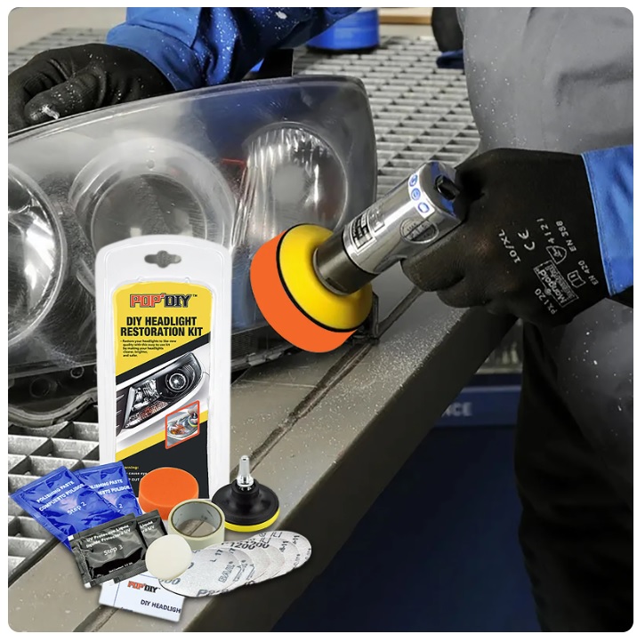 Afbeelding van POP'DIY Koplampen Polijst Set - Complete Koplampen Renovatie / Restauratie set - Koplampen Opknappen -