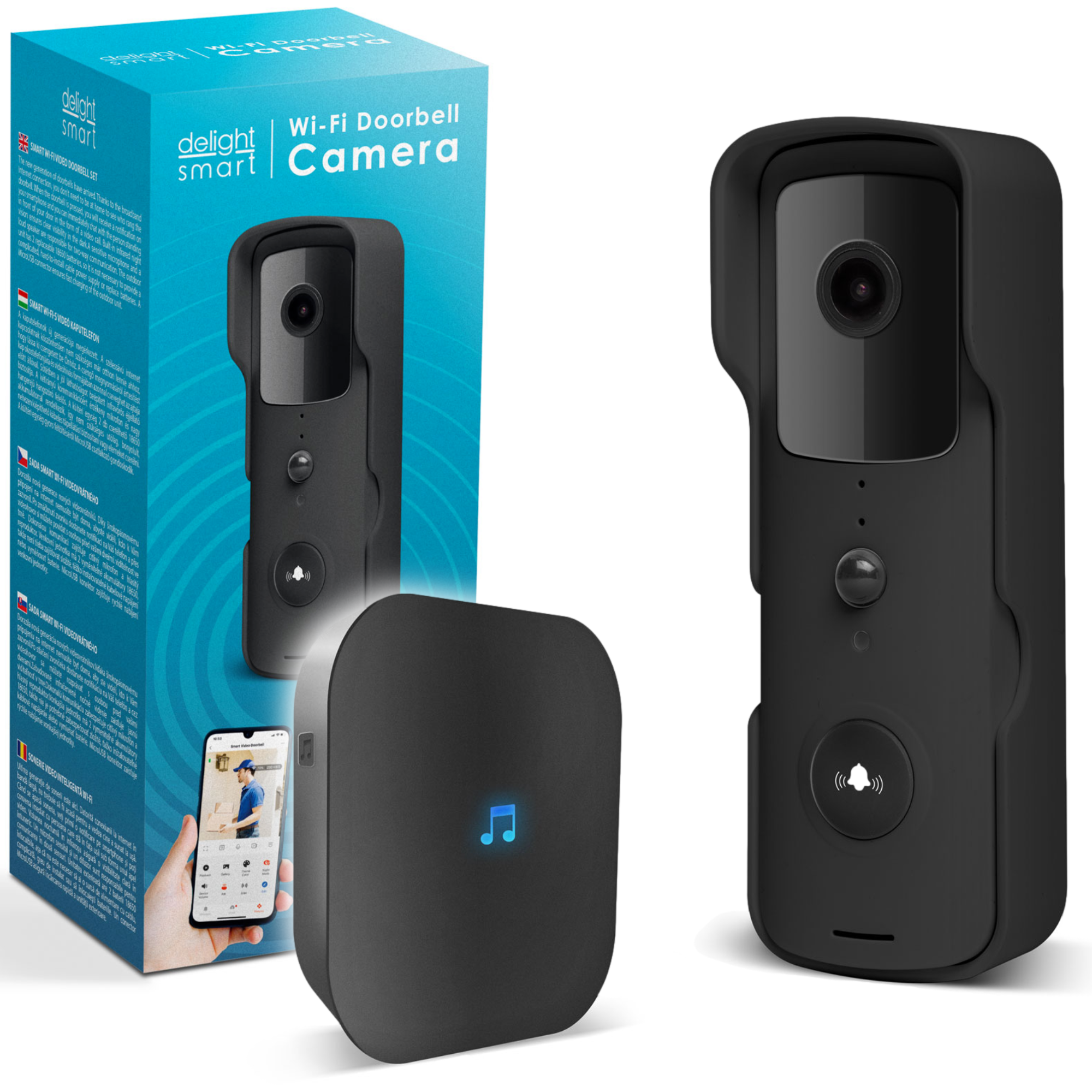 Afbeelding van Delight Video Deurbel met Camera En Wifi - Intercom – Full HD 1080p – 150 dagen batterijduur! -