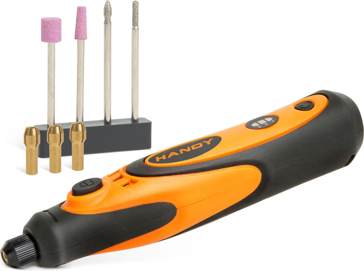 Afbeelding van HANDY - Graveerset - Elektrische Graveerpen Draadloos / Graveergereedschapset - 4 Frezen - Ingebouwde