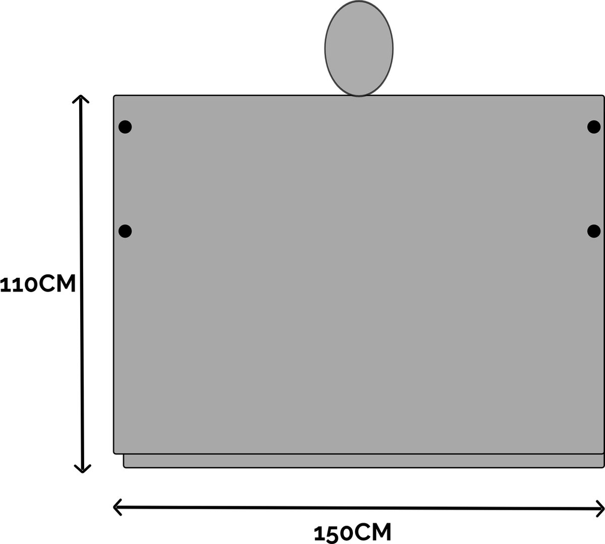 Afbeelding van Regenponcho / Fietsponcho Herbruikbaar voor Volwassenen ( Dames en Heren ) - 200x110cm - 100% Ripstop