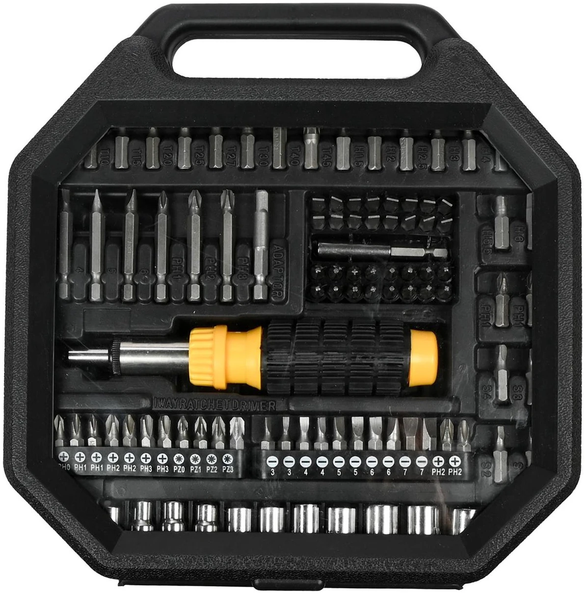 Afbeelding van Bitset / Dopset Met Schroevendraaier (101 Delig) - Hofftech - 1fd1 031c 45a6 bb18 679c1bfa6460