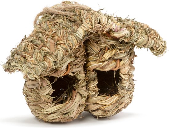 Afbeelding van Garden of Eden - Natuurlijk Vogelhuisje - Duurzaam en Ecologische Dubbele Voederplek voor Vogels - 21 x 13 x