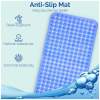 Afbeelding van HSXL - Antislipmat - 88x40CM - Incl. Netspons -Antislip Douchemat / Badmat Blauw met Zuignappen – Mat voor