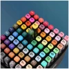 Afbeelding van Alcohol Markers - 80 Markeerstiften - incl. Opbergtas - Twinmarkers - Stiften voor volwassenen & kinderen