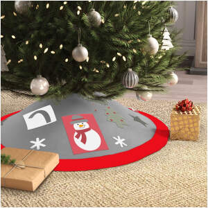 Afbeelding van Kerstboomrok - Kerstboomkleed - 97 cm - Rood en Grijs - 272e 522e 49f0 9398 1ff816f630c4