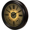 Afbeelding van HSXL - 45cm - Industriële Quartz LED Wandklok met verlichting - Stil uurwerk - 45 cm Landelijke Klassieke