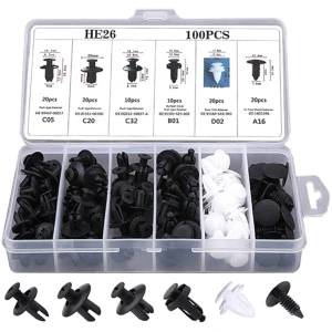 Afbeelding van Plastic Clips Popnagel - 100 stuks - Motor Kuip Clips - Auto Interieur Montage Clipjes - Trim Paneel -