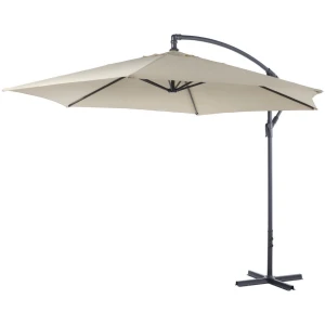 Afbeelding van Lifetime Garden Zweefparasol met Voet - Zwevende Parasol Kantelbaar - ⌀300 x 300 cm - Balkonparasol met